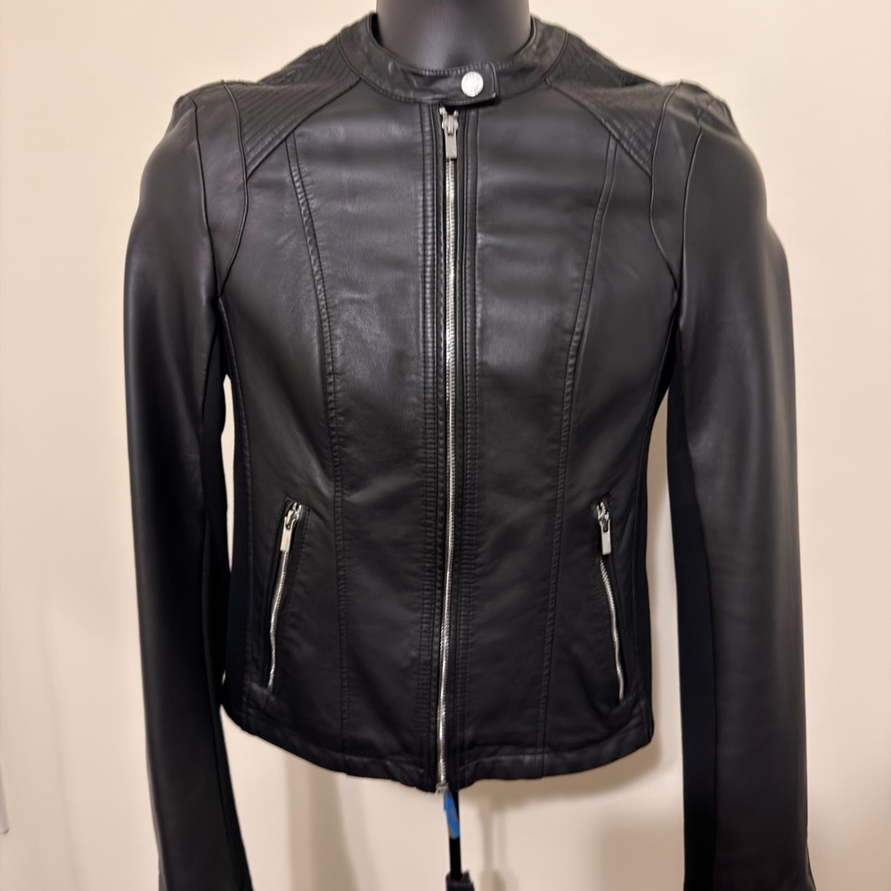 Express Black Leather Jacket for Women